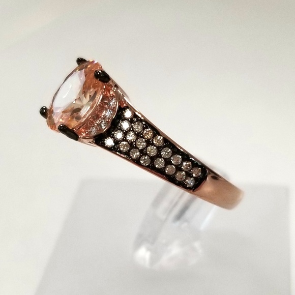 Champagne Pave Ring - Picture 5 of 7